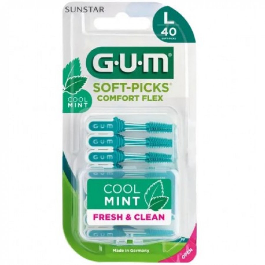 Gum Soft Pick Mint Comfort Flex Large 40 Scovolini - Igiene Orale Avanzata per un Sorriso Sano
