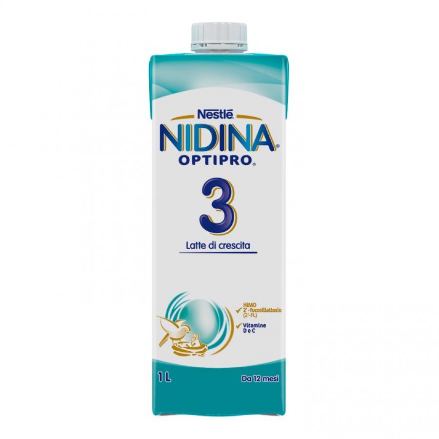 Nestlé - Nidina Optipro 3 Latte di Crescita Liquido da 1 Anno 1L