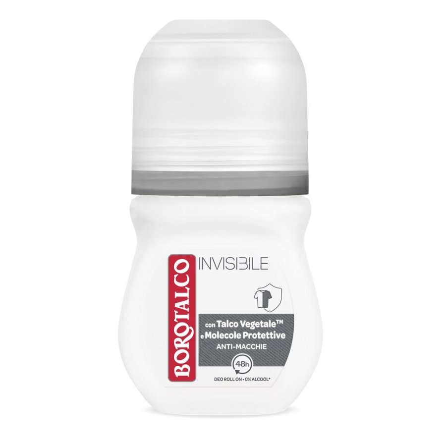 Borotalco Deodorante Invisible Grigio Roll On, 50 ml