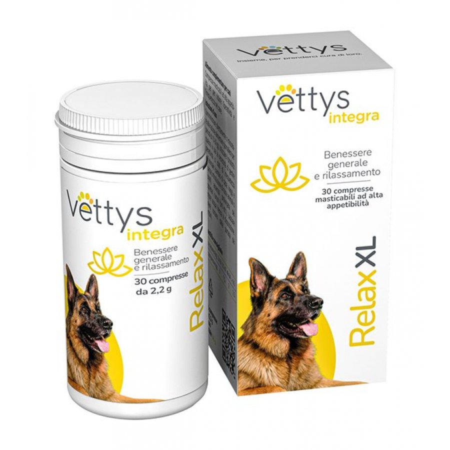 Vettys Integra Relax XL Cane 30 Compresse - Integratore per la Calma e il Benessere dei Cani di Taglia Grande