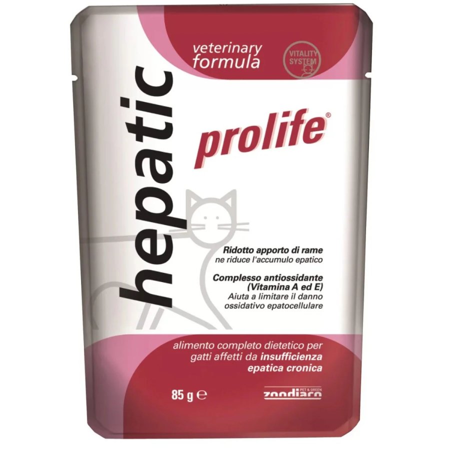 Prolife Veterinary Formula Hepatic Gatto Cibo Umido, 85 g