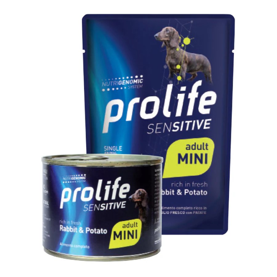 Prolife Sensitive Coniglio e Patate Cani Adulti Taglia Mini, 100 g