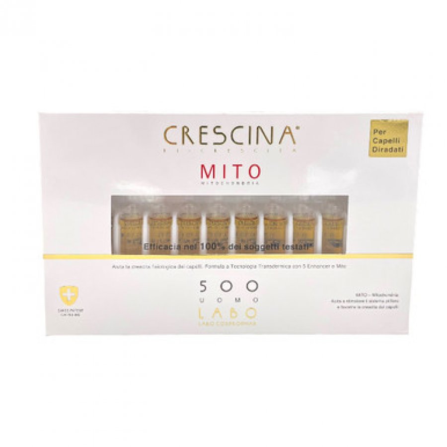 Crescina Mito Ricrescita Uomo 500 - Trattamento Capelli con Tecnologia Transdermica