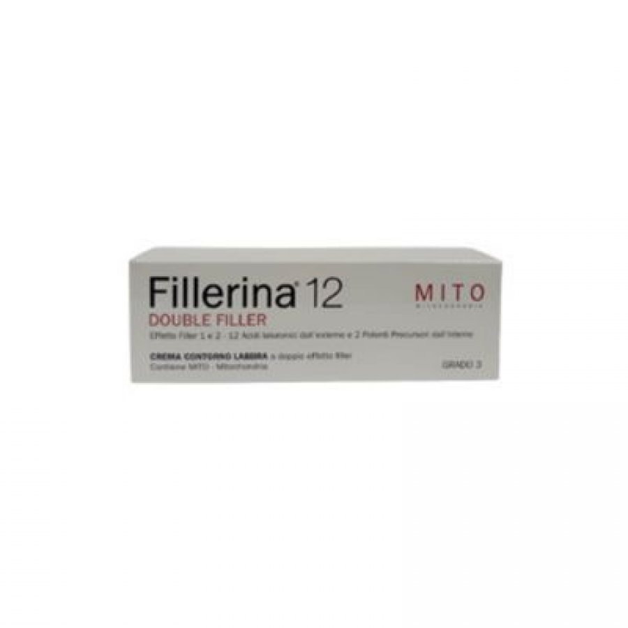 Fillerina 12 Double Filler Mito Crema Contorno Labbra Grado 3 15ml - Trattamento rimplitivo per le labbra