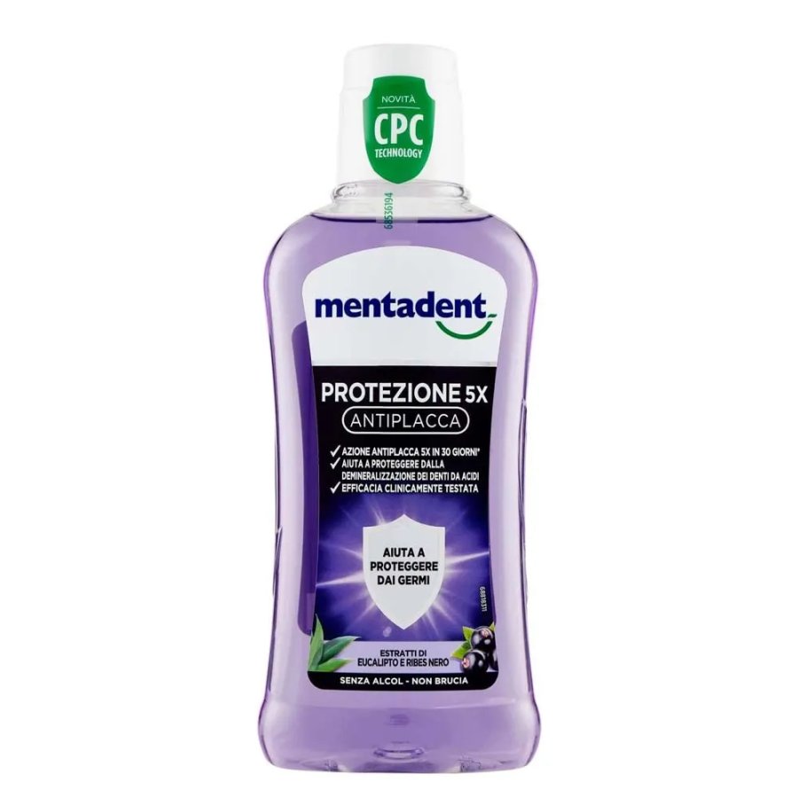 Mentadent Collutorio Protezione 5X Antiplacca con CPC, 400 ml
