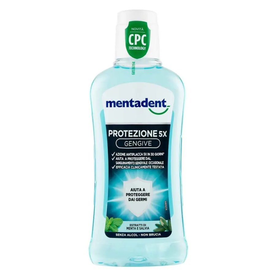 Mentadent Collutorio Protezione 5X Gengive con CPC, 400 ml