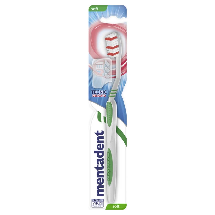 Mentadent Spazzolino Tecnic Delicato Smalto e Gengive Soft, 1 pezzo