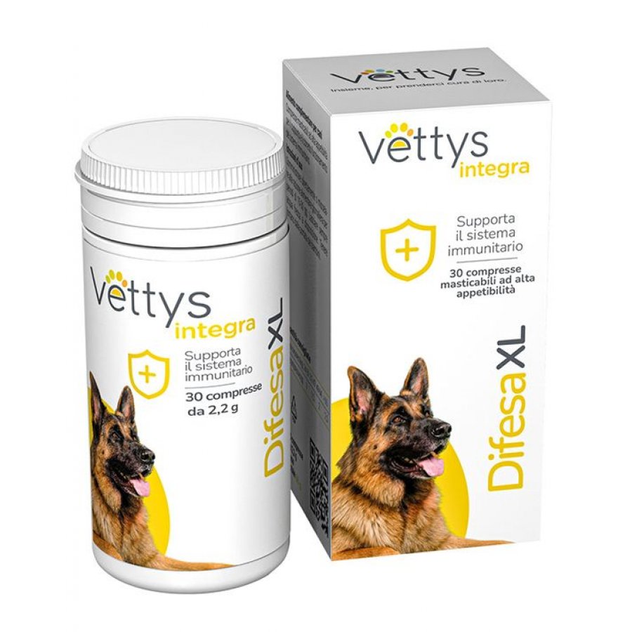 Vettys Integra Difesa XL 30 Compresse - Rinforza il Sistema Immunitario del Tuo Cane