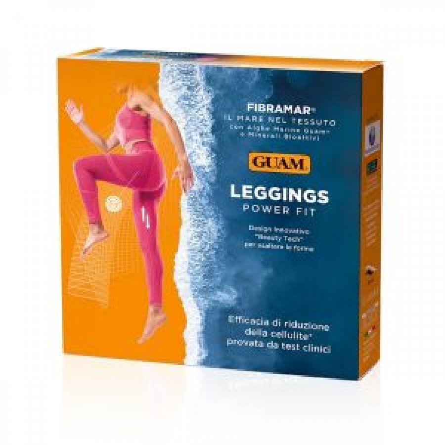 Guam - Fibramar Leggings Power Fit Fragola Melange Taglia S-M - Leggings Sportivi Modellanti per un Allenamento Performante