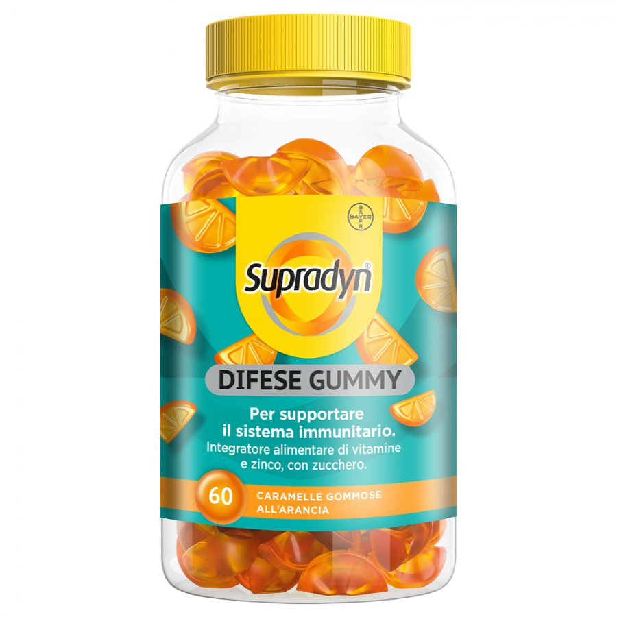 Supradyn Difese Gummy Integratore Multivitaminico con Vitamina C, D e Zinco - 60 Caramelle Gommose