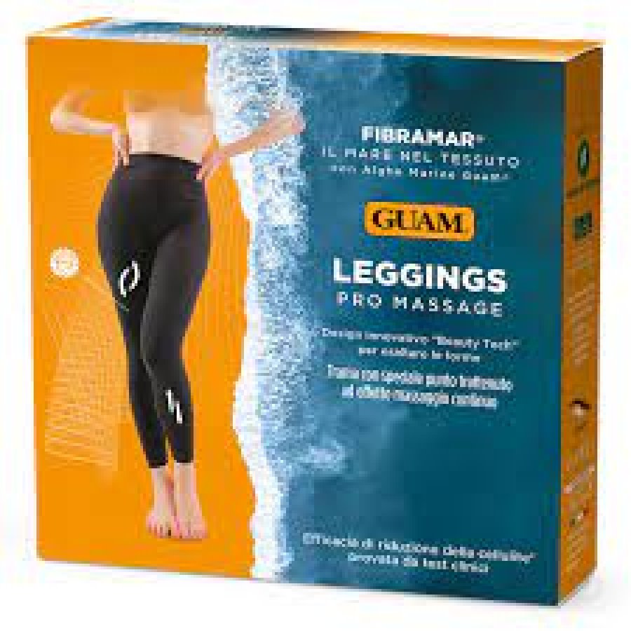 Guam - Leggings Pro Massage Nero Taglia L/XL - Leggings Sportivi con Massaggio Integrato per un Comfort Ottimale
