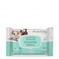 BeautyCase Salviettine Detergenti per Cani e Gatti Muschio Bianco 40 Pezzi - Igiene e Pulizia Facile e Veloce