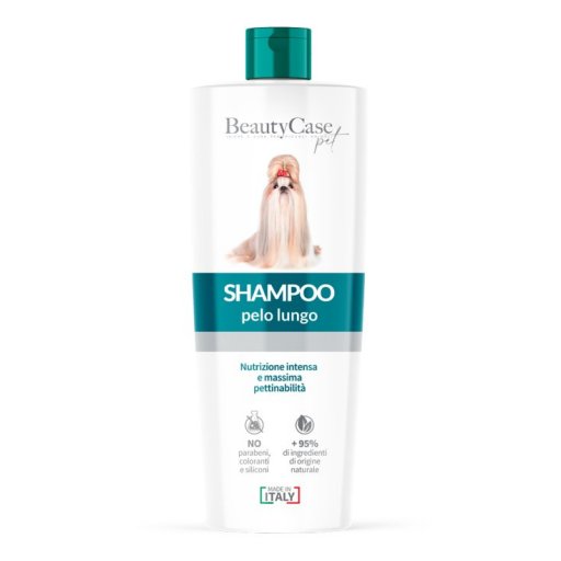Beautycase Pet Shampoo Pelo Lungo 250ml - Nutrizione Intensa e Massima Pettinabilità per Cani e Gatti