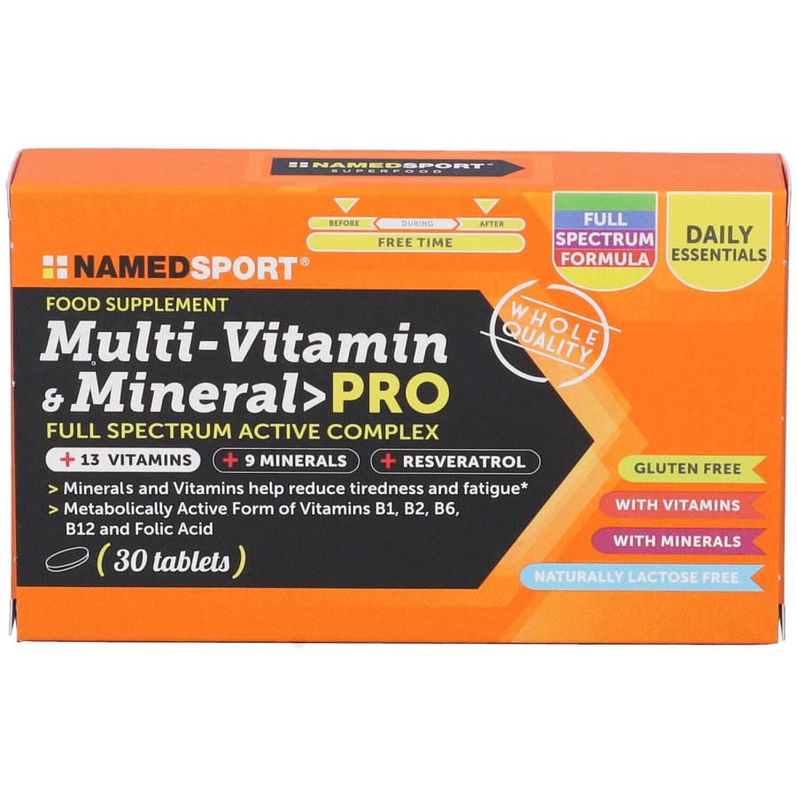 Named Sport, Multi-Vitamin & Mineral Pro, 30 Compresse
