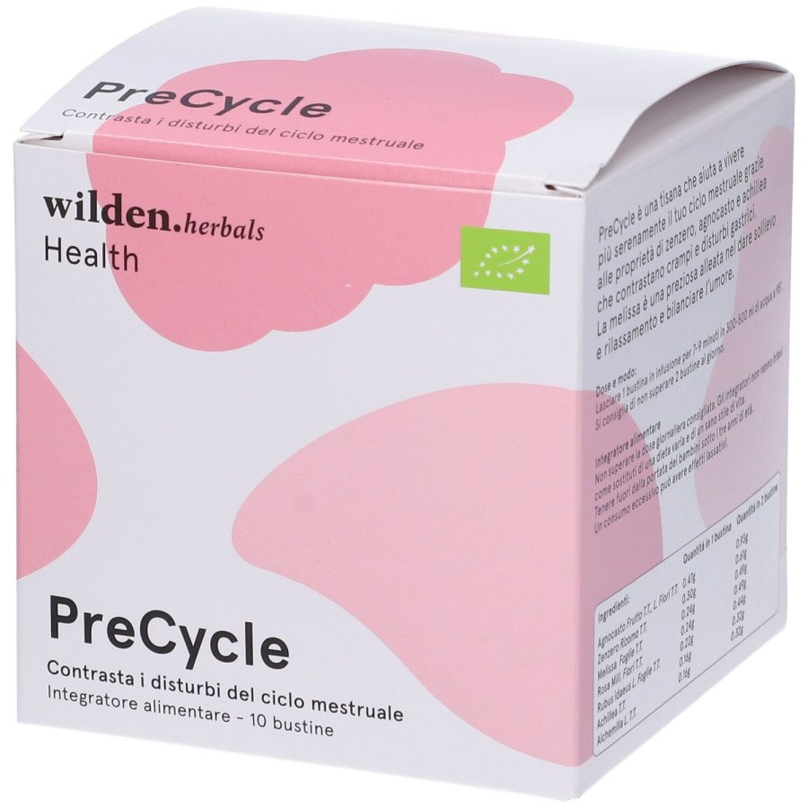 Wilden Health PreCycle Filtri per Infusione, Integratore Alimentare per Disturbi Mestruali 10 Bustine