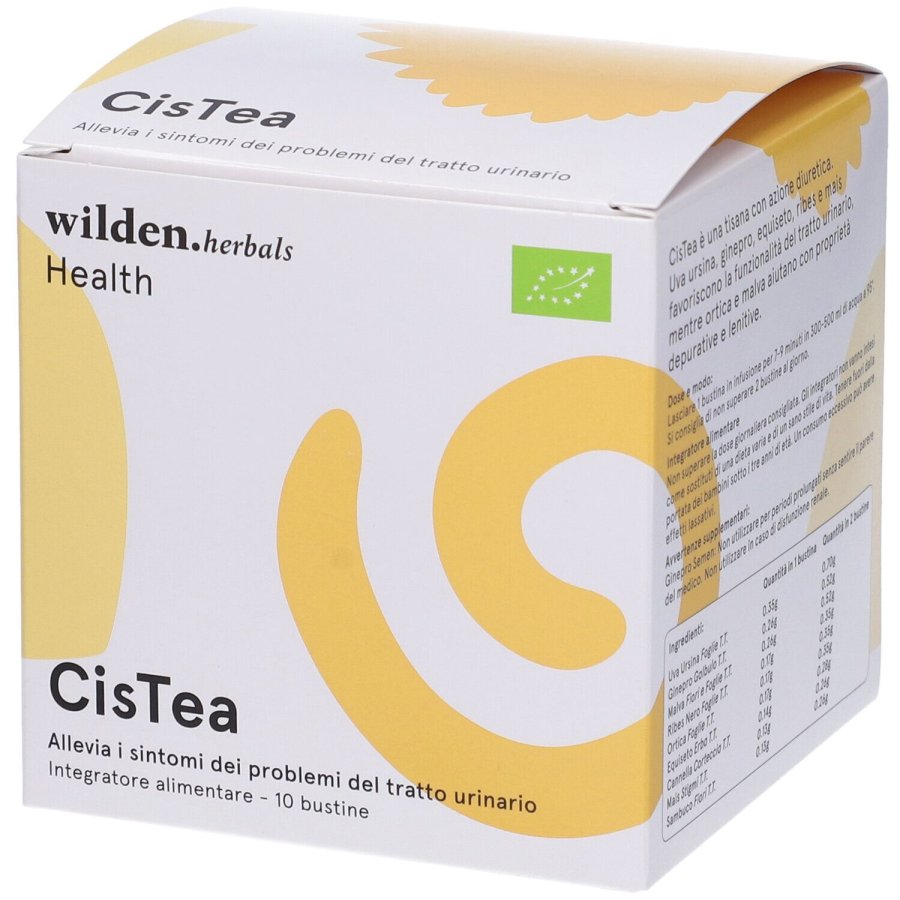 Wilden Health CisTea Filtri per Infusione, Integratore Alimentare Diuretico 10 Bustine