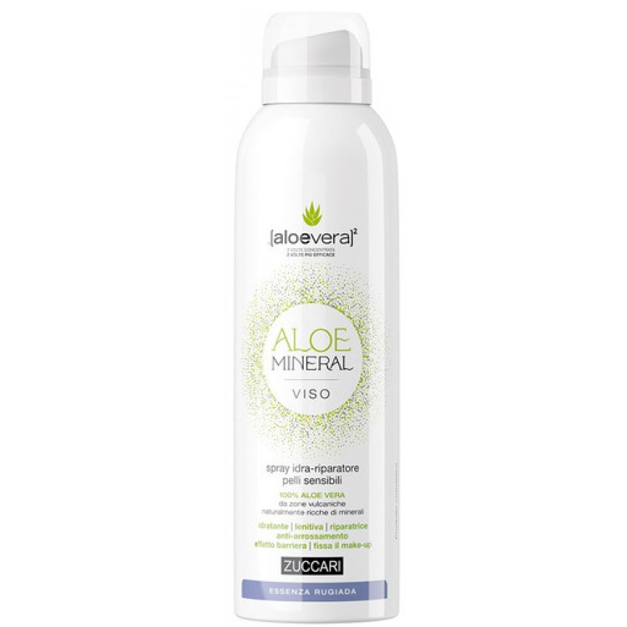 Zuccari Aloe Mineral Viso Essenza Rugiada Spray 150ml - Spray Rinfrescante per Viso e Collo