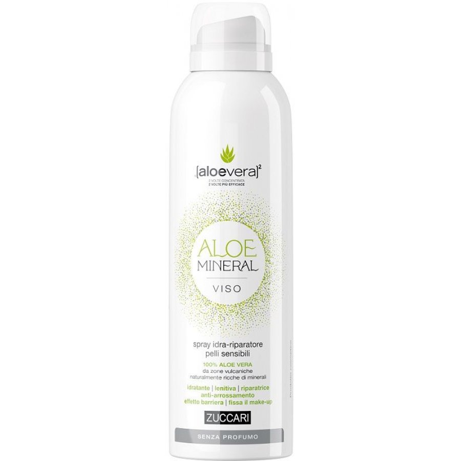 Zuccari Aloe Mineral Viso Senza Profumo Spray 150ml - Idratazione e Protezione per Viso e Collo