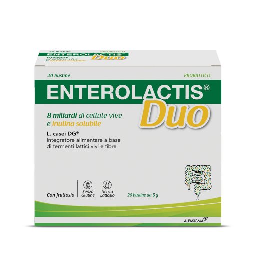 Enterolactis Duo Polvere 20 Bustine - Integratore Probiotico per il Benessere Intestinale