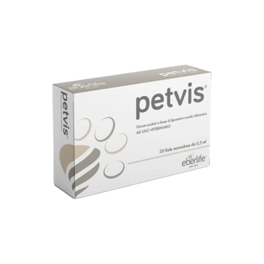 Eberlife Petvis&nbsp;Gocce Oculari ad Uso Veterinario, 20 fiale x 0,5 ml