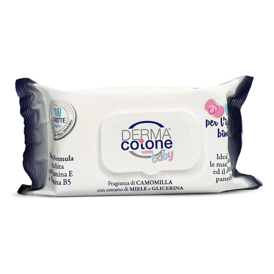 Dermacotone Baby Salviettine Camomilla Miele Glicerina, 100 Salviette