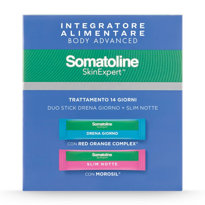 Somatoline, SkinExpert Body Advanced Drena Giorno + Slim Notte, 28 Stick