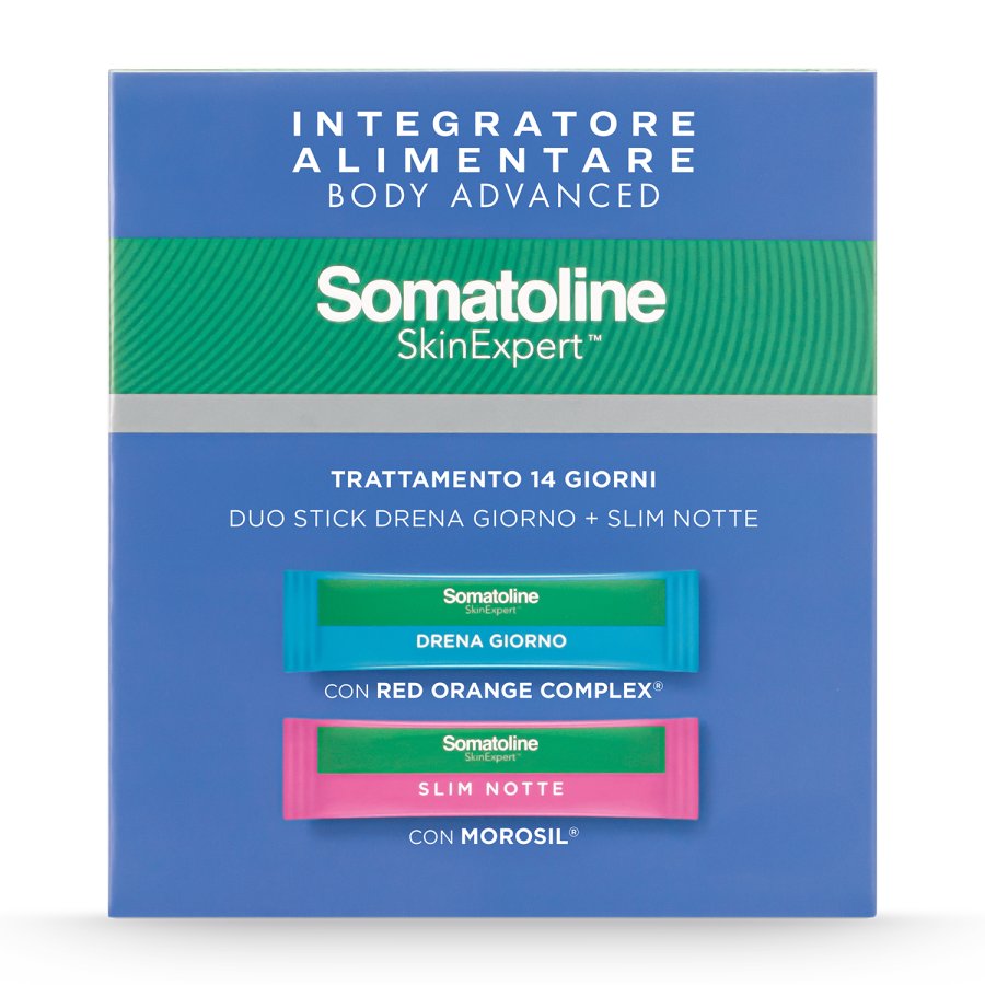 Somatoline, SkinExpert Body Advanced Drena Giorno + Slim Notte, 28 Stick