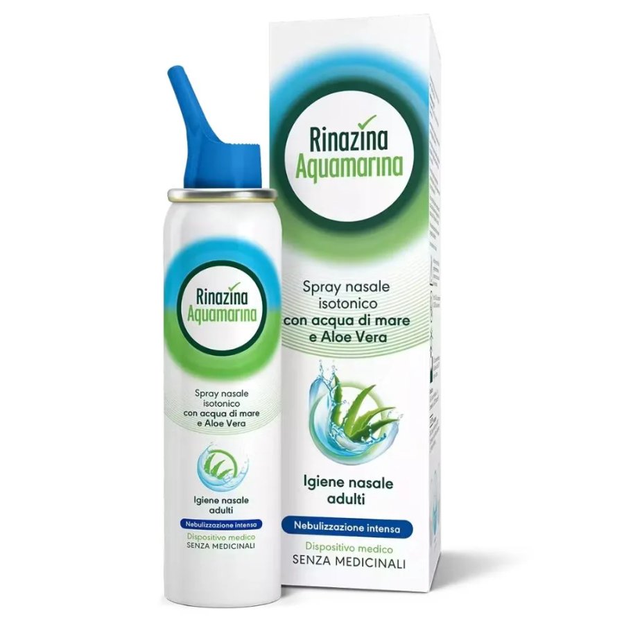 Rinazina Aquamarina Spray Nasale Isotonico Intenso, 100 ml