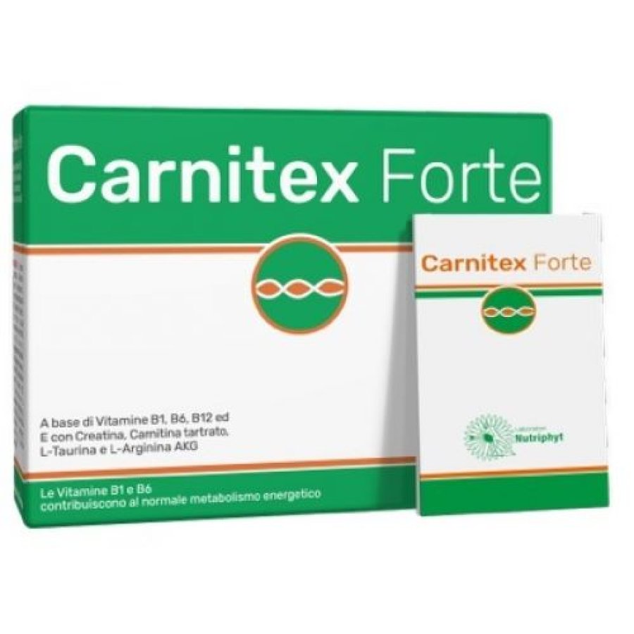 Carnitex Forte Energetico Integratore con Carnitina, Creatina e Vitamine,14 Bustine
