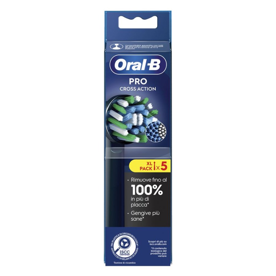 Oral-B Pro Cross Action Testine Ricambio, 5 Pezzi&nbsp;