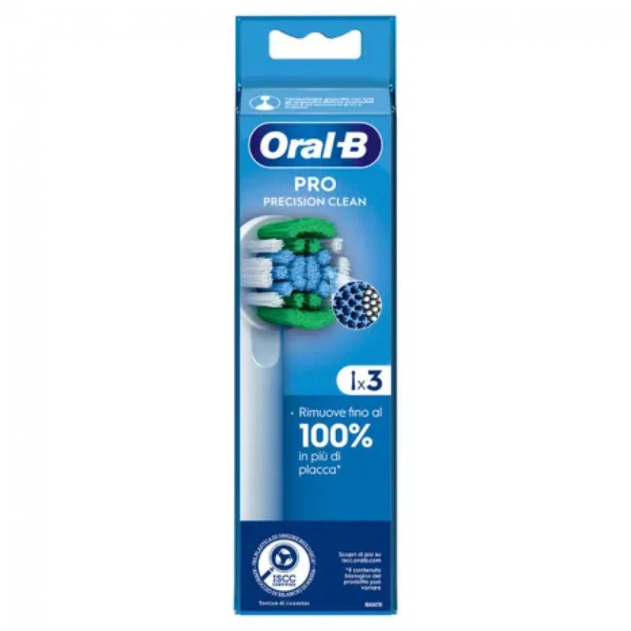Oral-B Pro Precision Clean Testine di Ricambio 3 Pezzi - Pulizia Efficace per un Sorriso Brillante