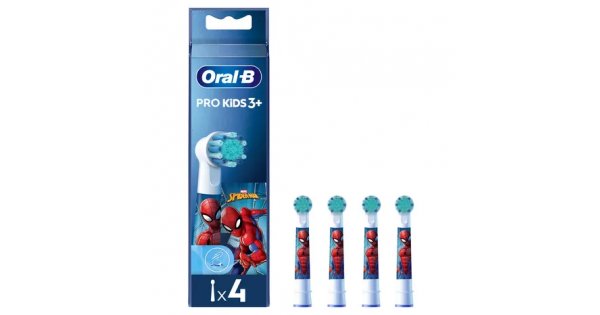 Oral-B Power Refill Spiderman 4 Pezzi - Testine di Ricambio per Spazzolino  Elettrico a Tema Spiderman