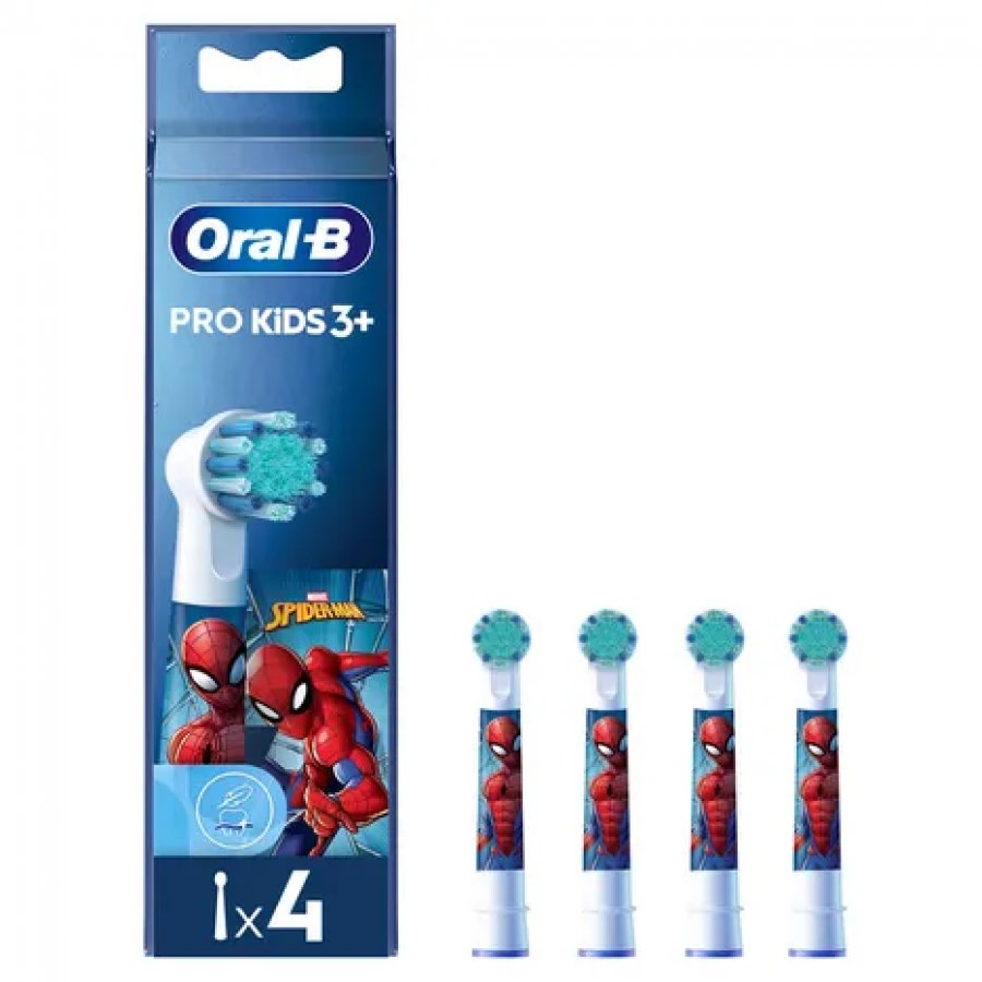 Oral-B Power Refill Spiderman 4 Pezzi - Testine di Ricambio per Spazzolino  Elettrico a Tema Spiderman