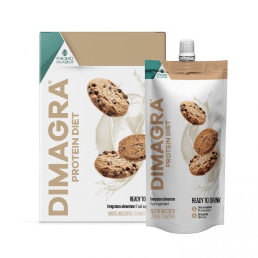 Dimagra Protein Diet Biscotto - 7 Pouch da 220g - Snack Proteico Gustoso e Sano