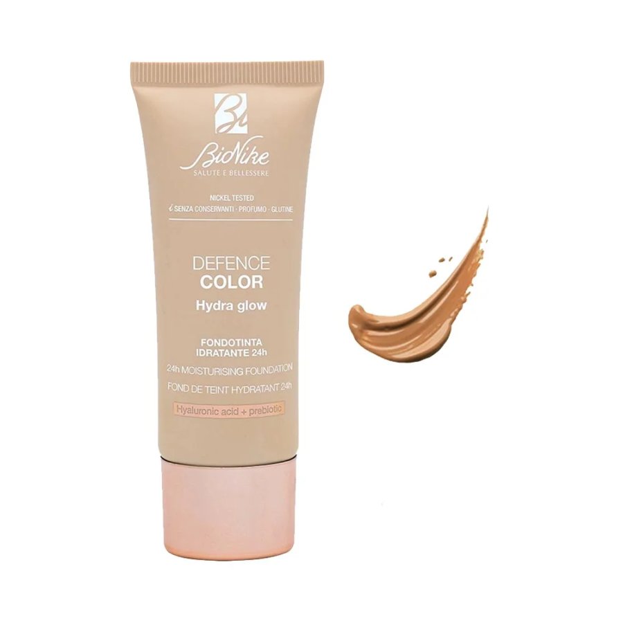 BioNike, Defence Color Hydra Glow Fondotinta Idratante N.106 Cannelle, 30 ml