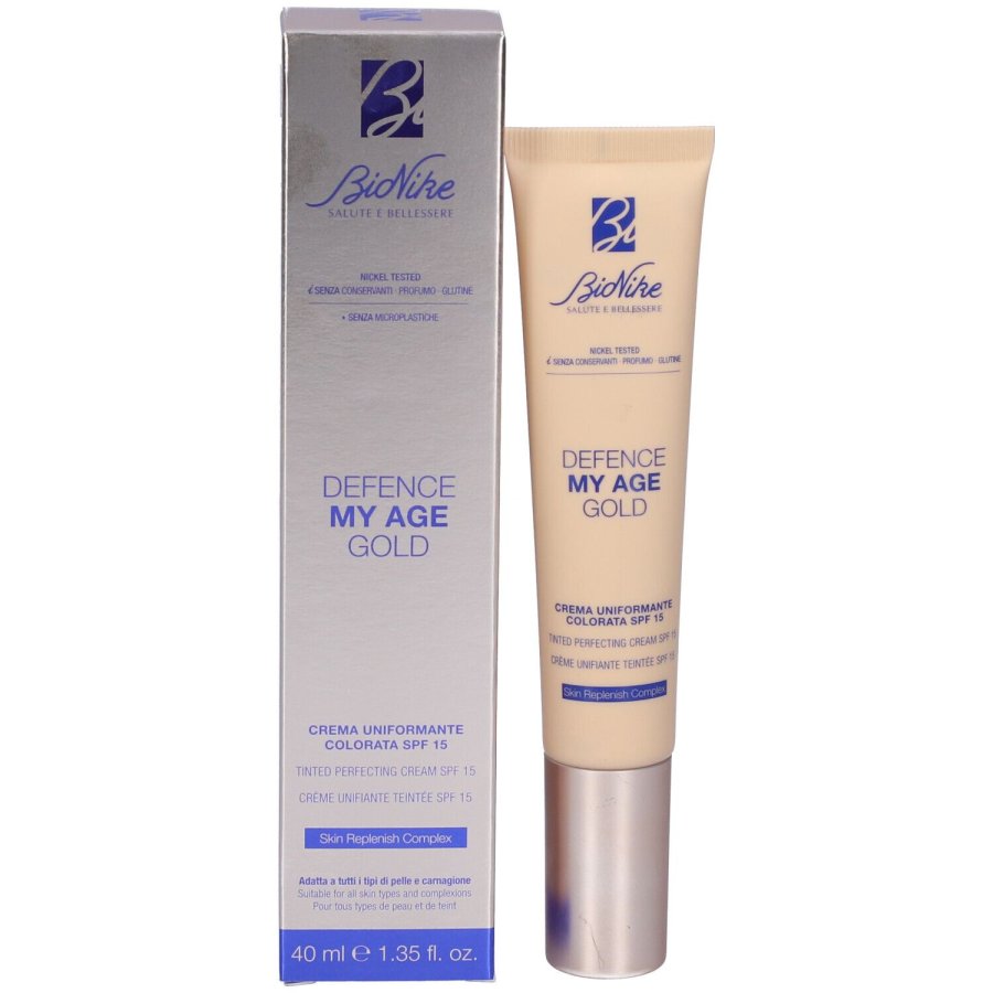 Bionike, Defence My Age Gold Crema Uniformante Colorata SPF15, 40 ml