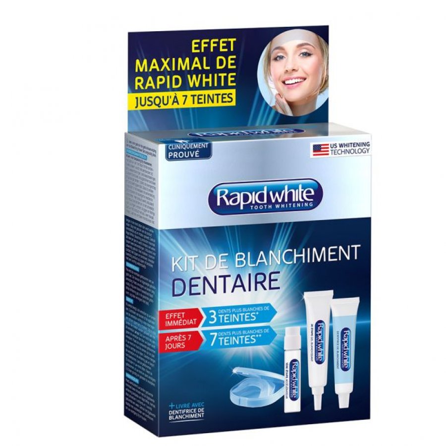 Rapid White Kit Bite Dentale Sbiancante 10 Trattamenti - Sorriso Luminoso a Casa