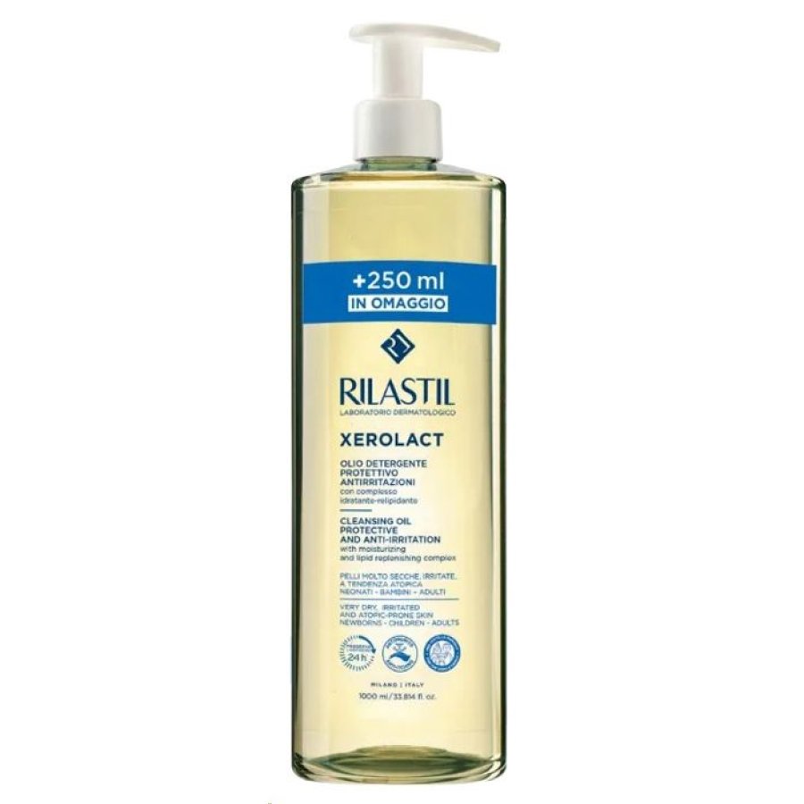 Rilastil Xerolact - Olio Detergente Protettivo Anti-Irritazioni, 1000ml