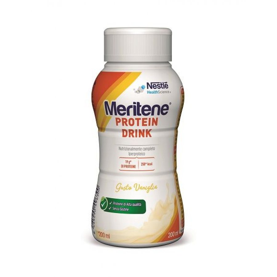 Nestlé Meritene Protein Drink Vaniglia 200ml - Integratore Proteico Pronto da Bere