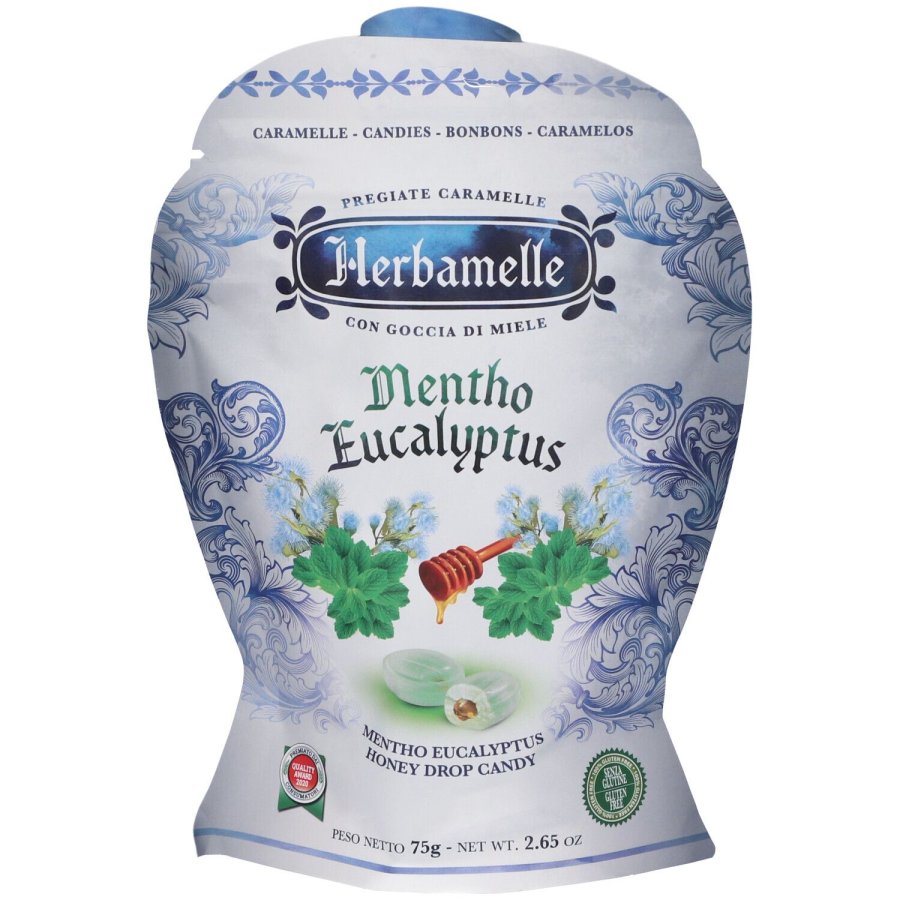 Herbamelle, Mentho Eucalyptus Caramelle, 75 g