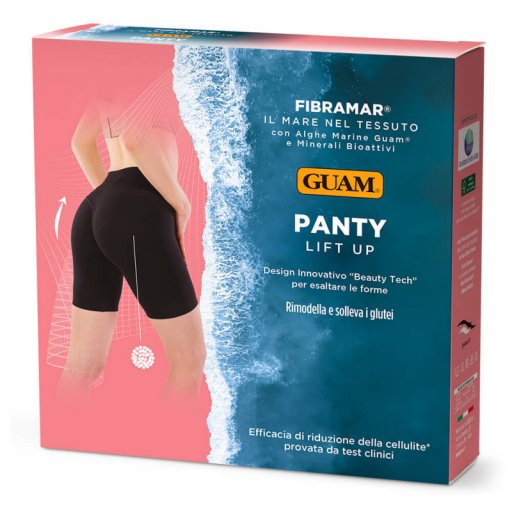 Guam - Panty Lift Up Anticellulite Nero Taglia XS/S - Intimo Modellante Anticellulite per un Effetto Lift e una Pelle più Tonica