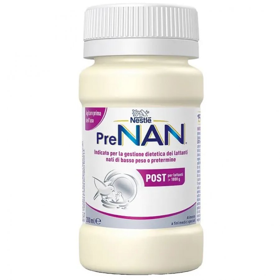 Nestlé PreNAN Post Liquido Dalla Nascita 8x200ml - Latte per Neonati Pretermine o di Basso Peso