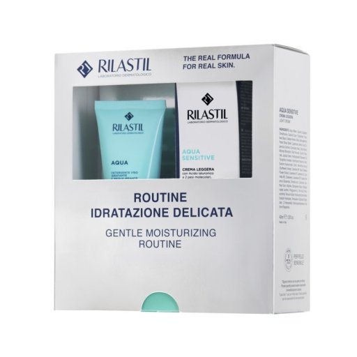 Rilastil Natale Cofanetto Idratazione Pelli Sensibili - Detergente e Crema Idratante Viso