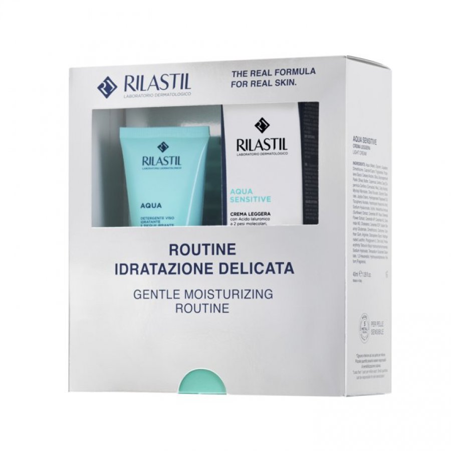 Rilastil Cofanetto Routine Idratazione Delicata - Aqua Detergente Viso Idratante 50ml