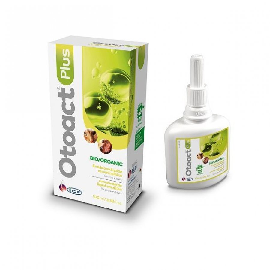 Otoact Plus Detergente Auricolare per Cani e Gatti 100ml - Pulizia Profonda e Igiene delle Orecchie
