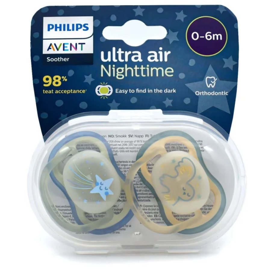 Philips Avent Ultra Air Night Time 0-6 mesi, 2 pezzi Philips Avent Ultra Air Night Time 0-6 mesi, 2 pezzi