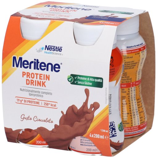 Meritene Forza & Vitalità Drink Gusto Cioccolato, 4 x 200 ml