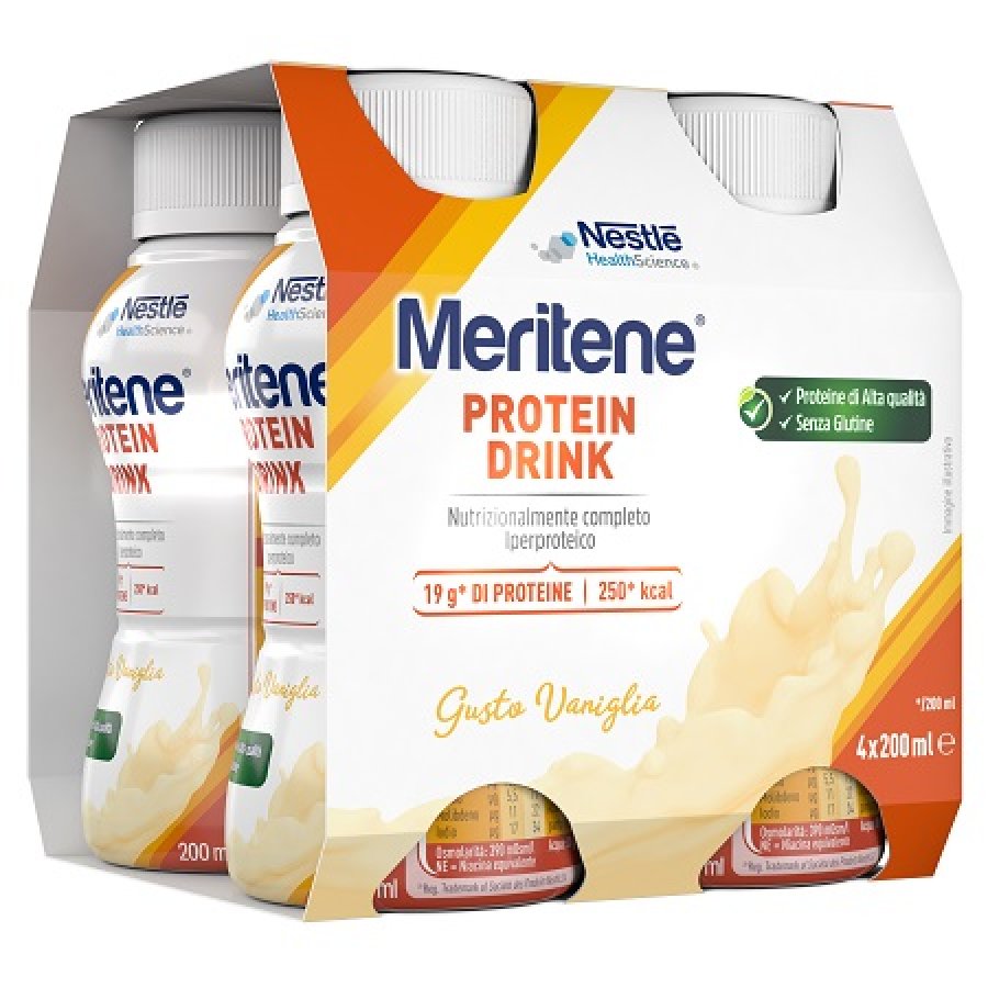 Nestlè Meritene Drink Vaniglia 4x200ml - Integratore Nutrizionale Completo
