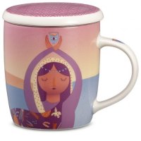 Neavita Infusiera Viaggi di Benessere India, 400ml - Infusiera con Coperchio e Filtro in Acciaio