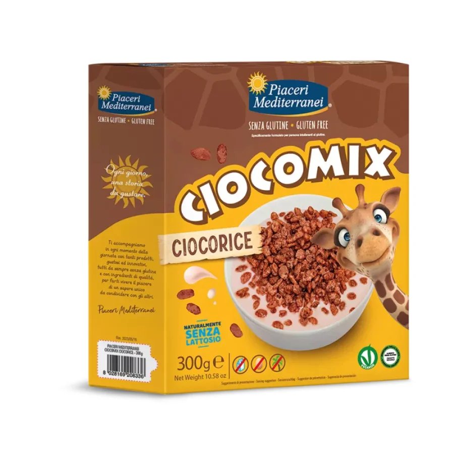 Piaceri Mediterranei Ciocomix Ciocorice Cereali 300g - Delizia Croccante al Cioccolato e Riso Soffiato